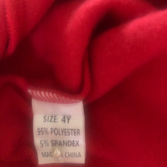 Holiday SALE Just in Beautiful Red Bow baby girl top with ruffled collar - Picture 5 of 5